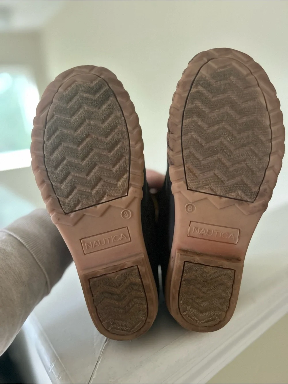 Nautica Channing Brown & Tan Waterproof Duck Boots
